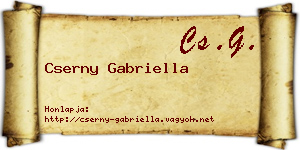 Cserny Gabriella névjegykártya