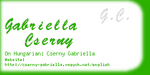 gabriella cserny business card